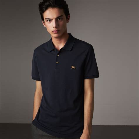 burberry navy blue polo|Burberry polos on sale.